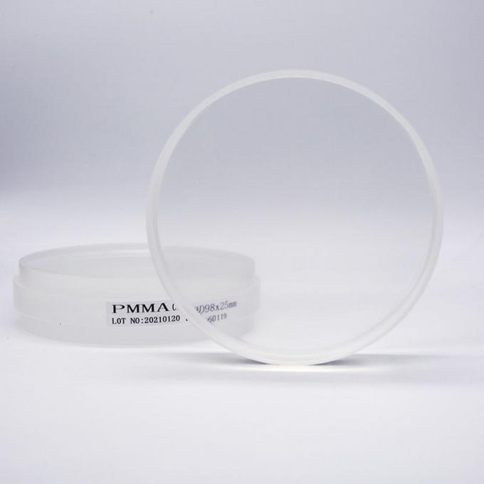 Ανοικτό οδοντικό σαφές υλικό μοσχευμάτων δίσκων PMMA για το οδοντικό εργαστήριο