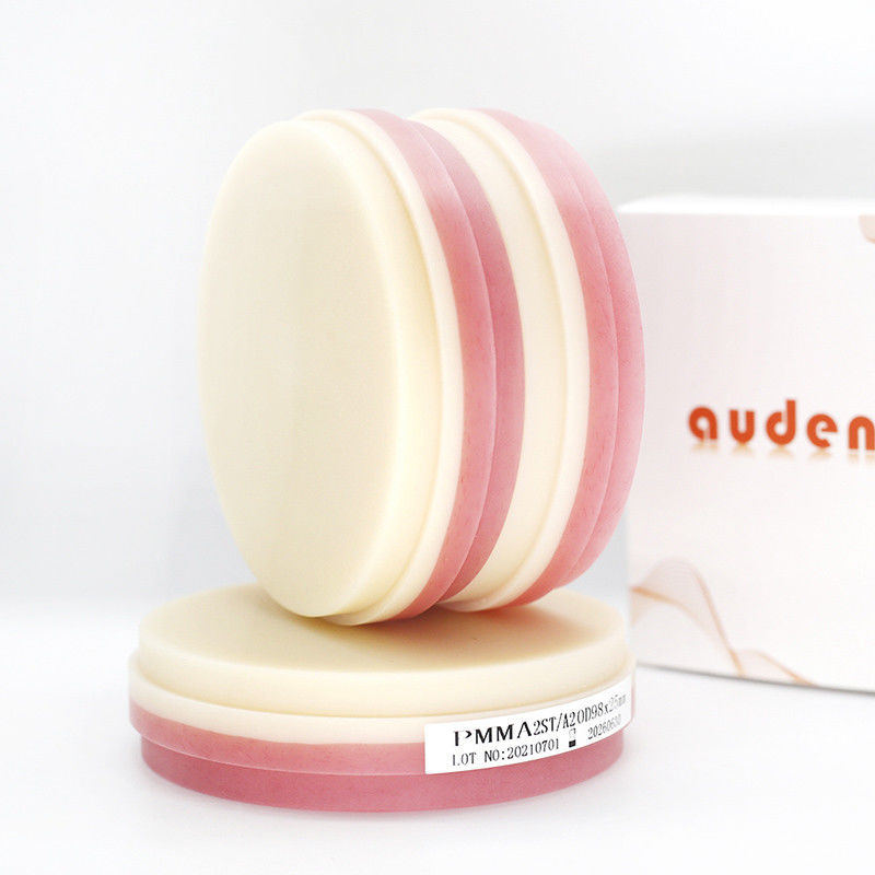 Audental 98*10mm-25mm Διαυγές χρώμα PMMA Μπλοκ Δίσκος Οδοντιατρικό Εργαστήριο Υλικό ρητίνη Δίσκος CAD CAM Οδοντιατρικό PMMA