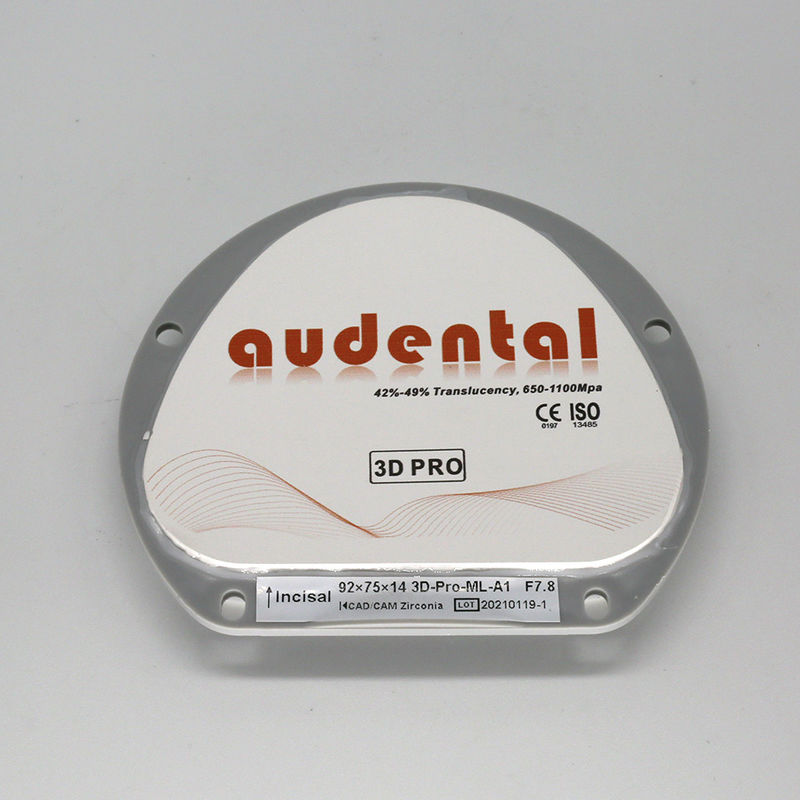 3D Pro Zirconia Dental White CAD CAM Block 98/95/92mm Ανοιχτό Σύστημα CE