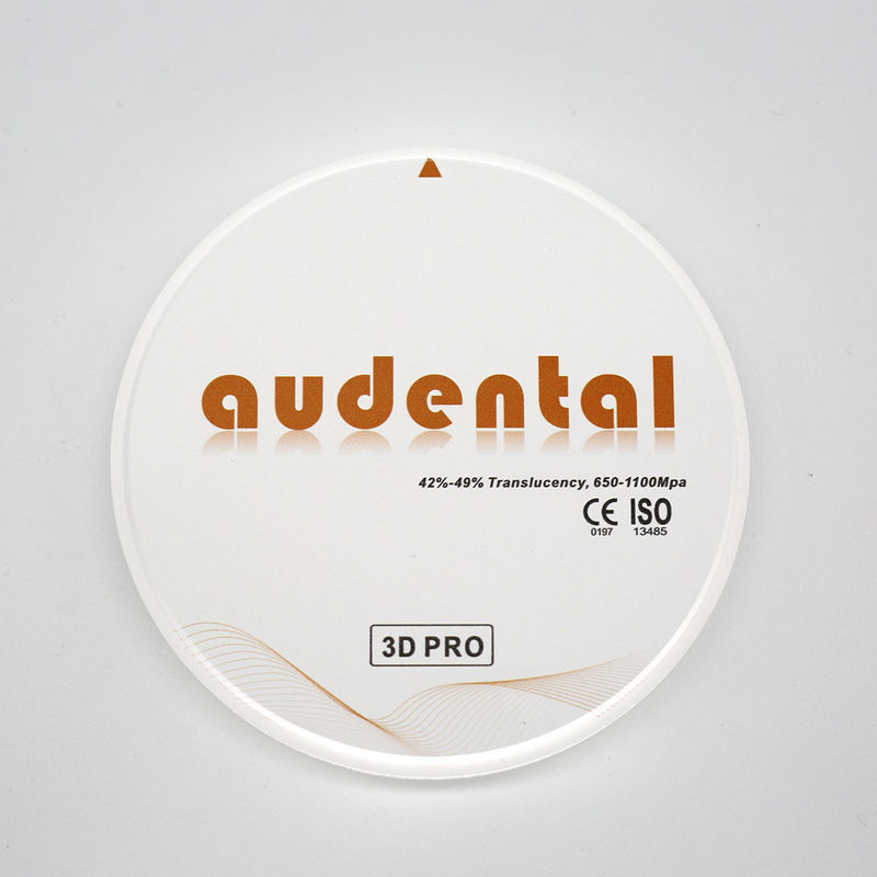 Ζυρκόνια 3D Pro με εύκαμπτη αντοχή 650-1100Mpa 12 14 16 18 20 22 25mm πάχος