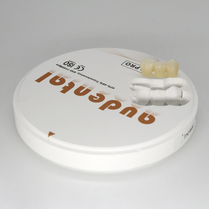 650-1100Mpa οδοντιατρική ζιρκόνια μπλοκ Vita16 Bleach4 χρώμα OEM/ODM Διαθέσιμο