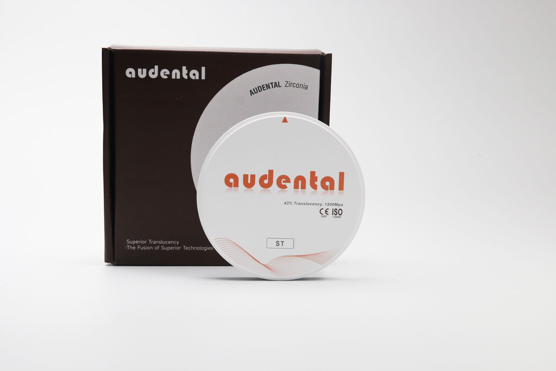 Audental ST/DST Ζυρκόνια μπλοκ για οδοντιατρικές αποκαταστάσεις με πλήρη τόξο Λευκός κενός δίσκος Στρίψιμο CAD/CAM Εργαστήριο υλικό D σχήμα 95mm