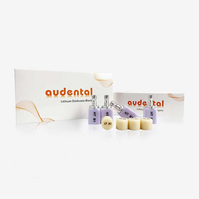 Οδοντιατρικό γυαλί Σηραμική υλικό λιθίου δισιλικικού που παρέχει αντοχή και αισθητική απόδοση για την εμπρόσθια οδοντιατρική εργασία