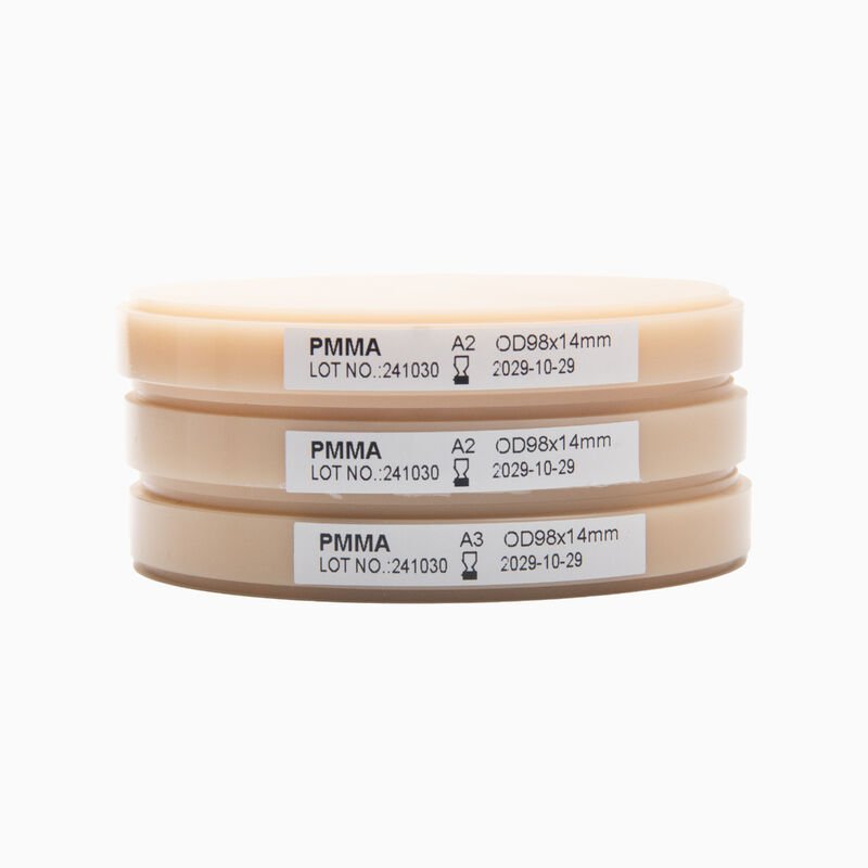 Οδοντιατρικός Pmma Block Ροζ Α2 μεγέθους 98mm και 95mm Ιδανικό για το άλεμα προσωρινών στεφανών γέφυρες και πλήρεις οδοντοστοιχίες
