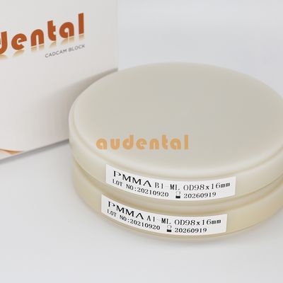 Πολυστρωματικό υλικό εμφυτεύματος μπλοκ Pmma Dental PMMA Disk Open System OEM
