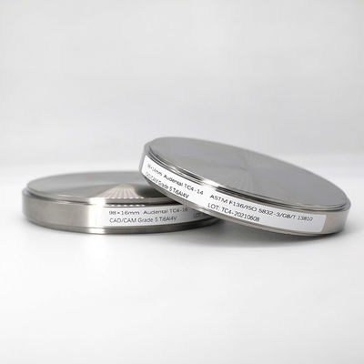 98mm Gr5 Dental Ti Blank CAD CAM Dental Milling Dental Titanium Disc για στέμματα
