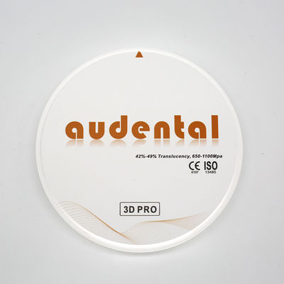 Ζυρκόνια 3D Pro με εύκαμπτη αντοχή 650-1100Mpa 12 14 16 18 20 22 25mm πάχος