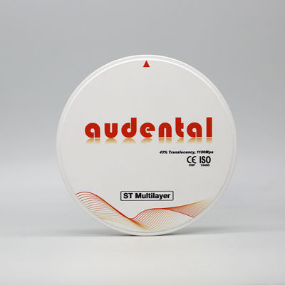 Audental 98 ST Dental Zirconia Block 1100MPA 43% TRANSLUCENCY Χρώμα Α1, Α2, Α3