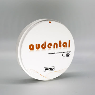 Διαφανεια 42-49% Audental CAD CAM Zircon Disc, 20 χρώματα Dental Zirconia Block