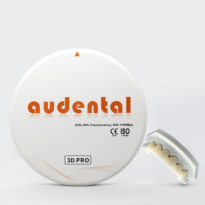 Audental 1100MPa Super Esthetics Λευκό μπλοκ ζιρκόνιας για υλικά οδοντιατρικής αλεύρι