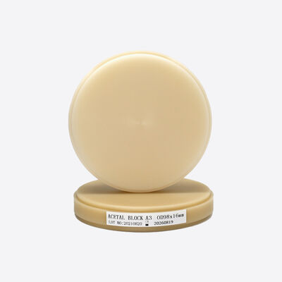 Υλικό άλεσης οδοντοτεχνικού εργαστηρίου Pink-A2 PMMA Block για Ολοκληρωμένες Οδοντοστοιχίες Μέγεθος και Σχήμα 98mm/95mm